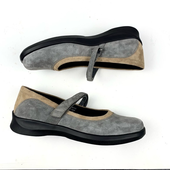 Aetrex Womens Gray Suede Mary Janes Size 9 - Picture 3 of 7